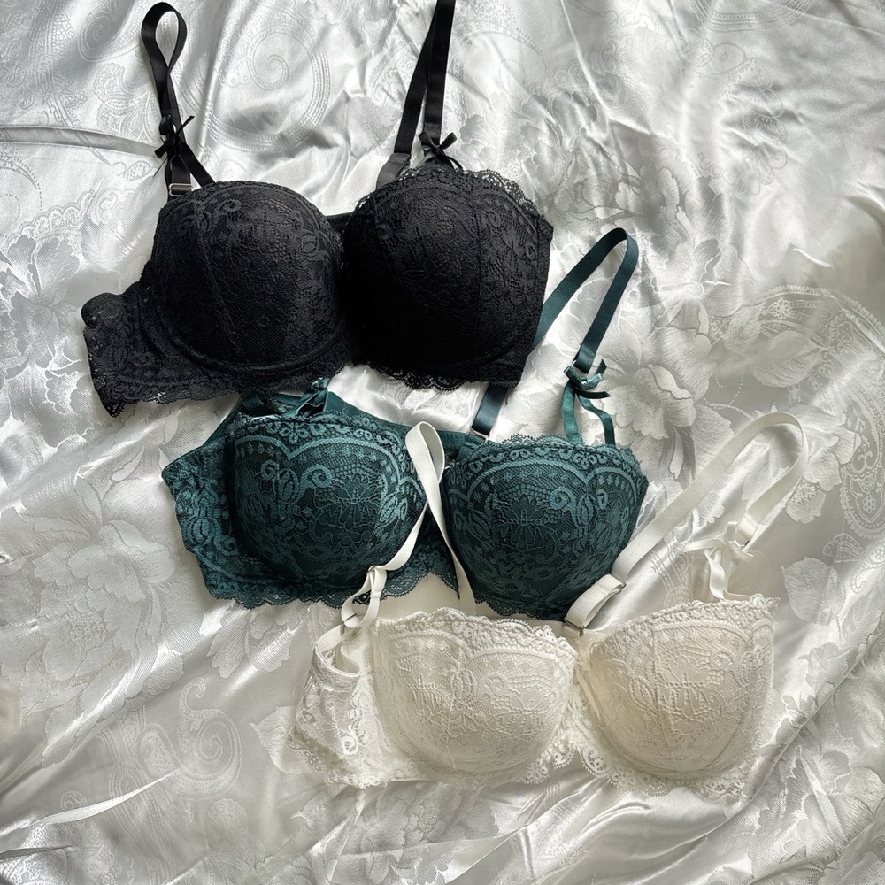 bow lace bra bundle
